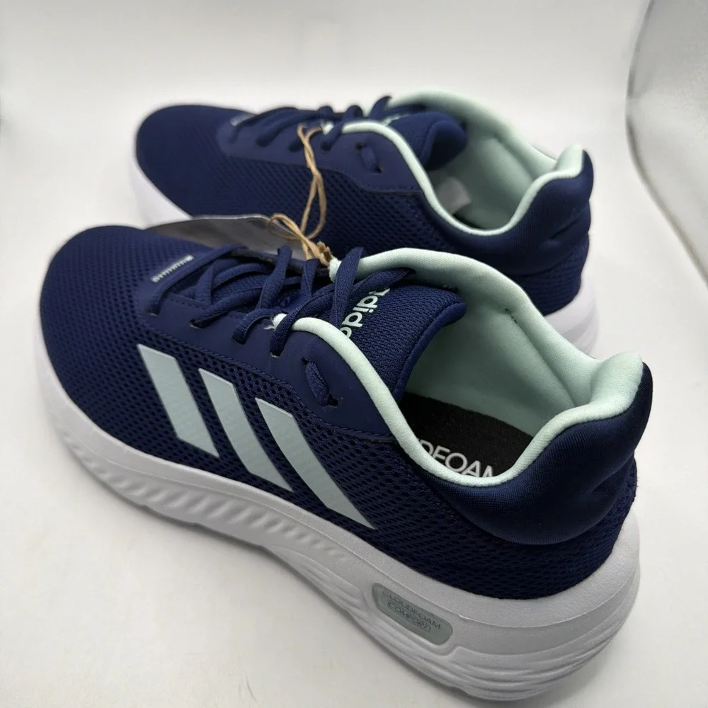 ADIDAS Women's Cloudfoam Pure Running Shoes Size 6 Blue, White & Green. New‎